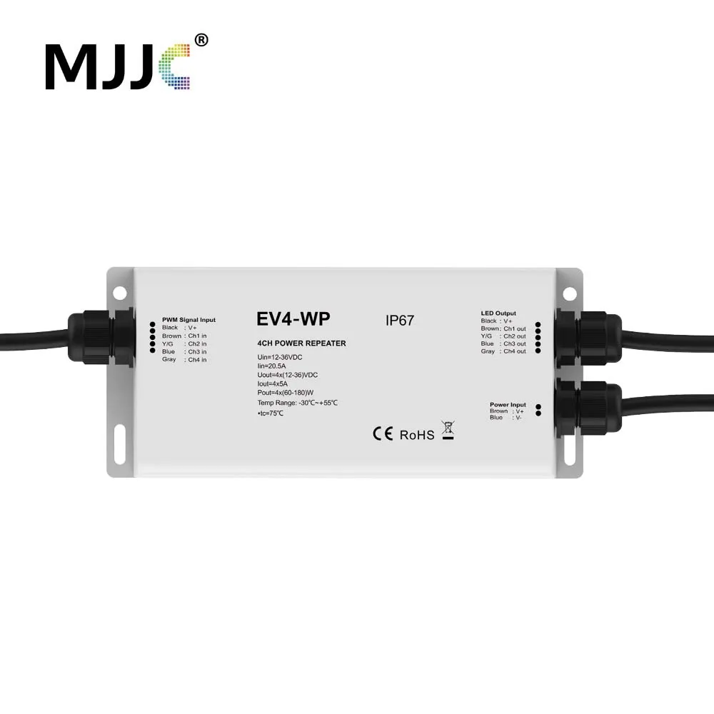Светодиодный Усилитель RGBW rgb усилитель Водонепроницаемый 12V 24V 36V Мощность