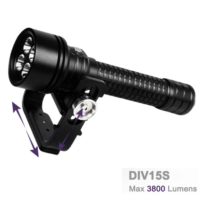 Brinyte DIV15S Dive Light CREE XPL-Hi V3 светодиодный 3800lm светодиодный технический электрический фонарик для дайвинга 200 М Подводная лампа+ ручка