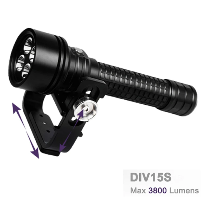Brinyte DIV15S Dive Light CREE XPL Hi V3 светодиодный 3800lm технический электрический фонарик для
