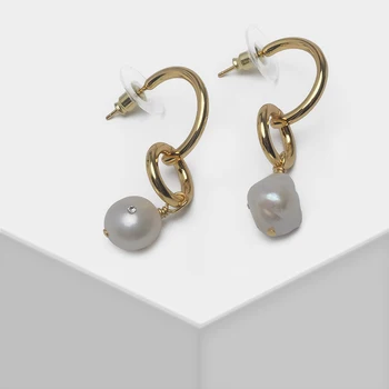 

Amorita boutique Geometric fashion pearl drop earrings