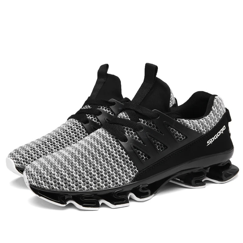 Мужская спортивная обувь для бега, на шнуровке, для упражнений, пара, кроссовки дышащие сетчатые туфли с буквенным принтом, размеры 36-48, мужские кроссовки черного цвета
