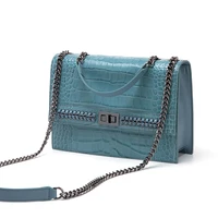 Cnoles Designer Luxury Leather Blue Handbags 1