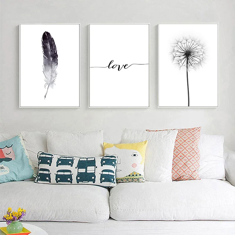 

Gatyztory 3pcs Paint By Numbers For Adults Feather Dandelion HandPainted Oil Painting Canvas DIY Gift Home Decor 4050cm