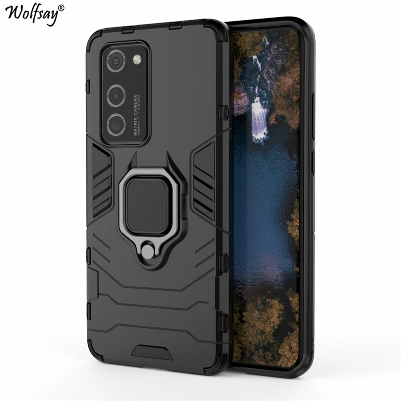 Чехол Wolfsay для OPPO Realme 5 Pro автомобильный держатель армированные Чехлы Жесткий ПК и
