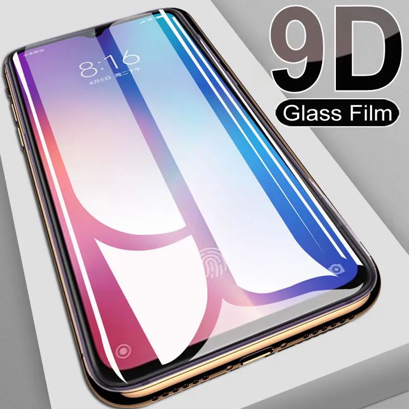 Изогнутое закаленное стекло 9D с полным покрытием для Xiaomi 9 8 7 9T Pro Lite CC9 Pocophone F1