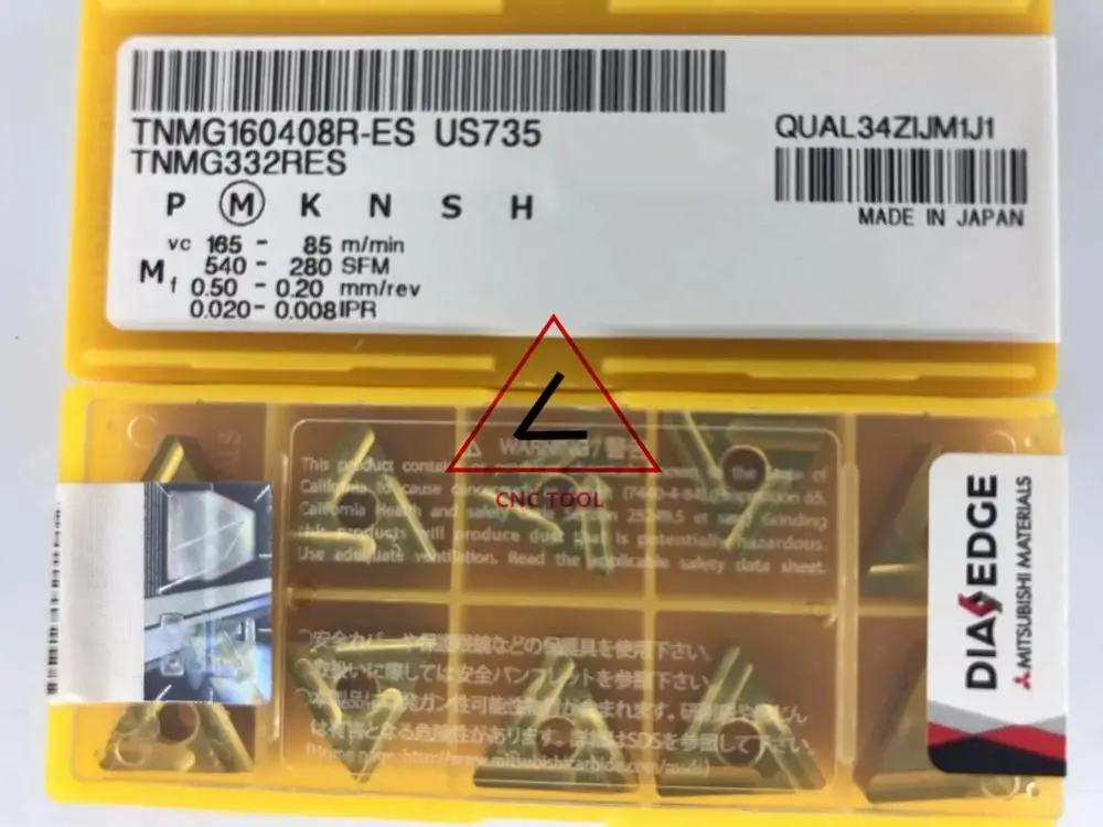 

TNMG160408R-ES US735 10pcs original Mitsubishi turning insert DIAEDGE