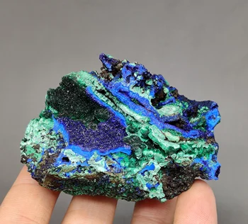 

141g Natural beautiful Shiny azurite and malachite symbiotic mineral specimen crystal Stones and crystals Healing crystal