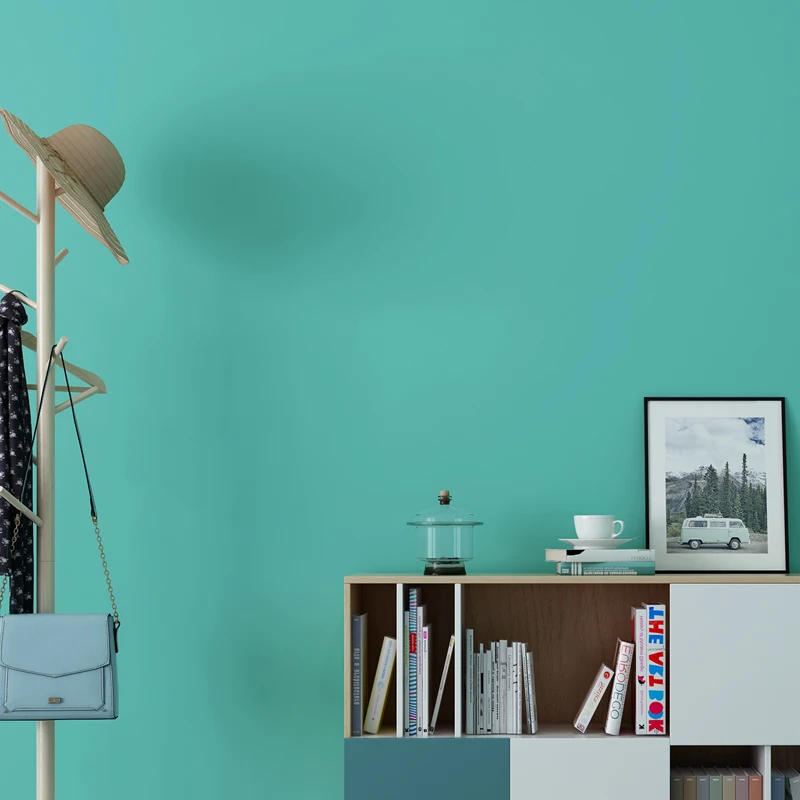 Modern Ins Wall Papers Home Decor Tiffany Blue Solid Color Plain Wall Papers Home Decor Tiffany Blue