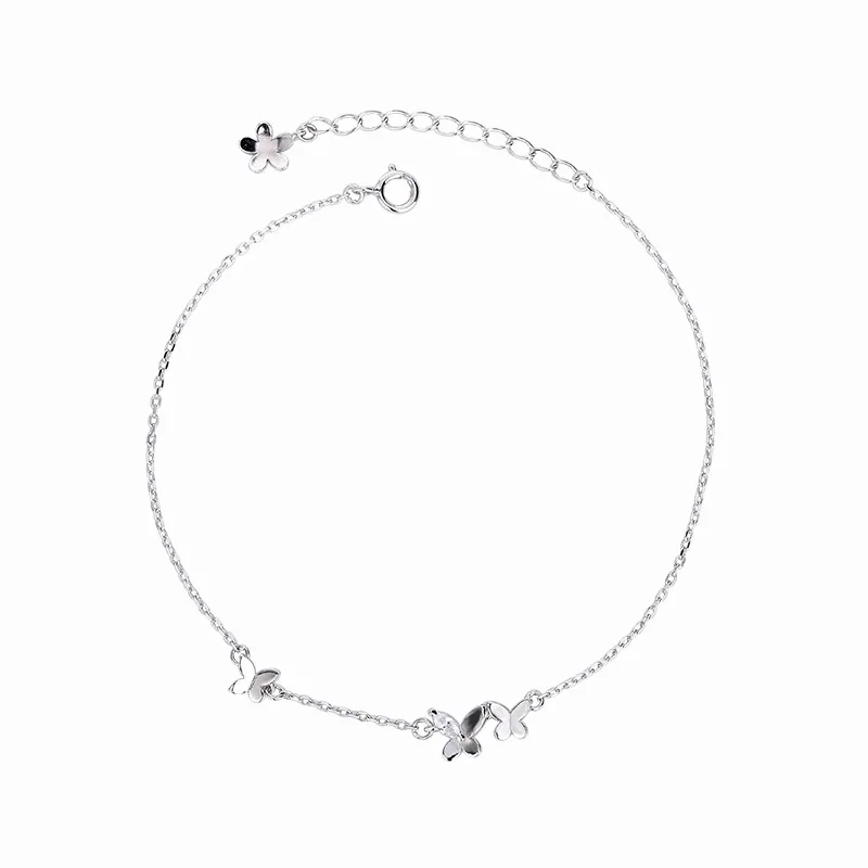 

S925 Sterling Silver Japanese And Korean Landscape Butterfly Bracelet Sen Series Small Fresh And Sweet Flower Tassel Bracelet