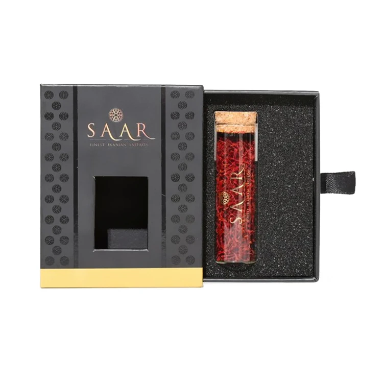 Custom logo printing rigid paper safron saffran saffron bottle jar packaging box luxury saffron gift box 6