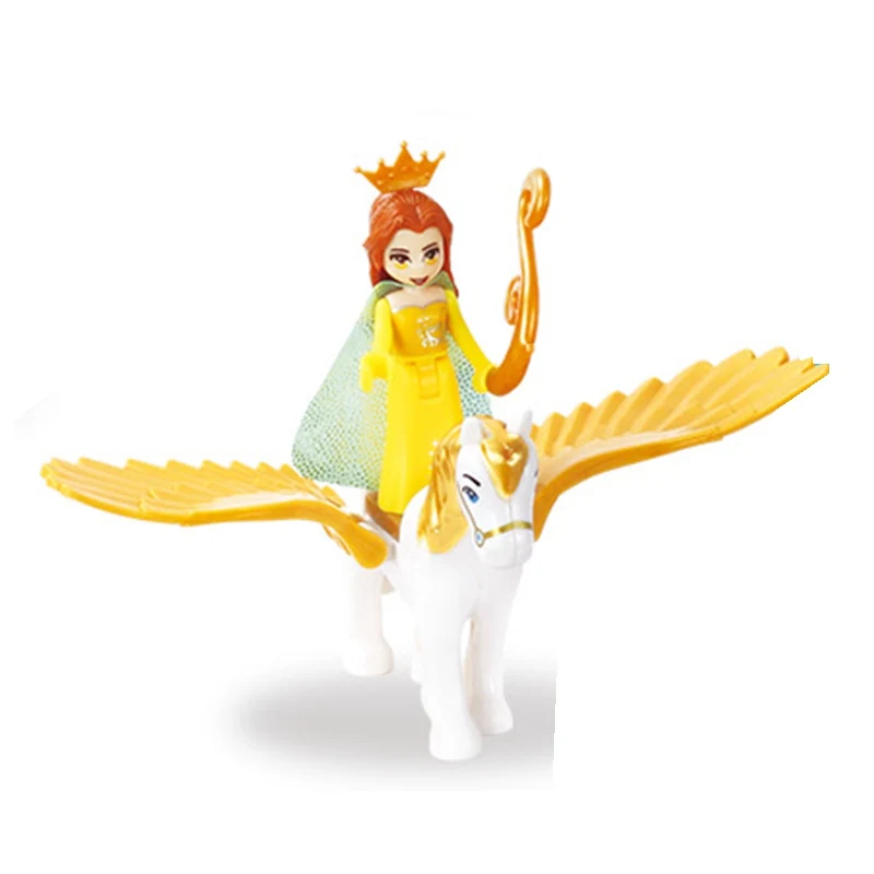 

10pcs/lot Legoinglys Hot Princess with Flying Horse Kids Gift Animal Figures City Sets Models Toys Compatible Legoingly toys
