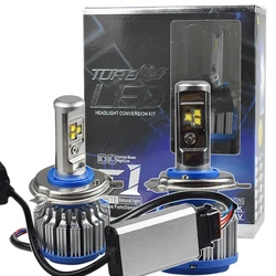 2PCS T1 Led H1 H3 H4 H7 H11 H13 9004 9005 9006 9007 881 Farol Do Carro Auto Lâmpada de Nevoeiro 35W 3500LM Automóvel Lâmpada 6000K Branco