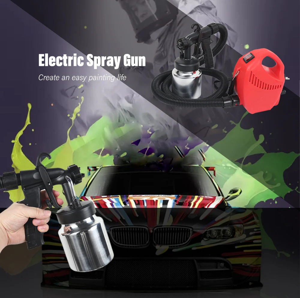 580 Вт 800 мл контейнер Electric Paint спрей пистолет регулируемый спрей Выход опрыскиватель