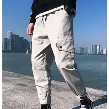 Уличная одежда в стиле хип-хоп, Мужские штаны для бега, модные мужские повседневные брюки-карго, брюки с эластичной резинкой на талии, штаны-шаровары для мужчин