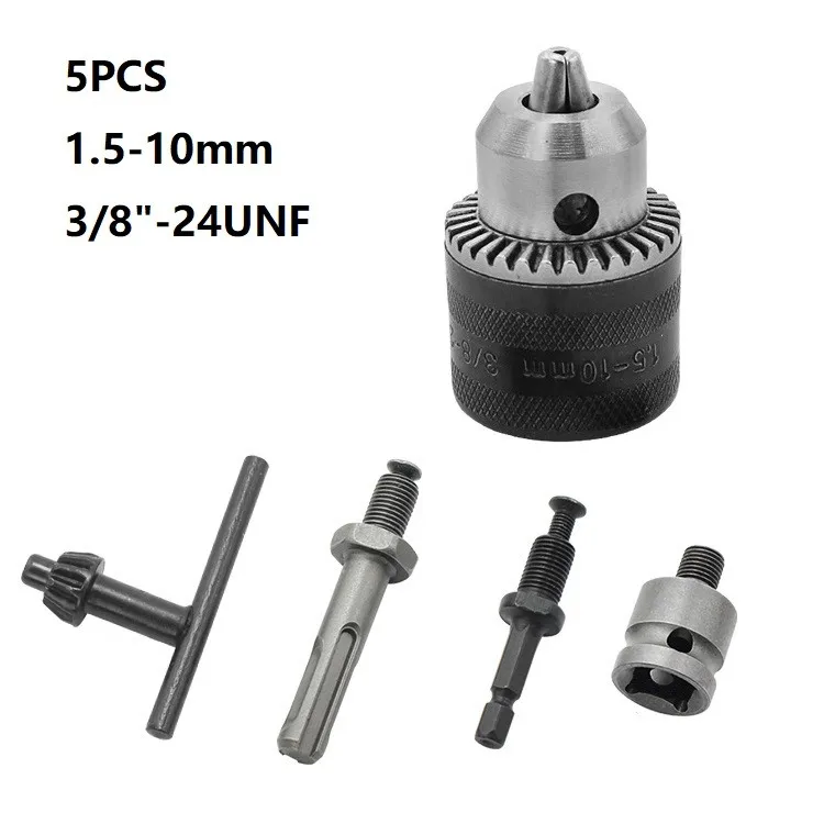 cheap!!!- 1.5-10mm 3/8"-24UNF Angle Grinder To Hand Electric Drill
Chuck Drill Convert Adapter M10 Thread For 100 Type Angle Grinder Accs