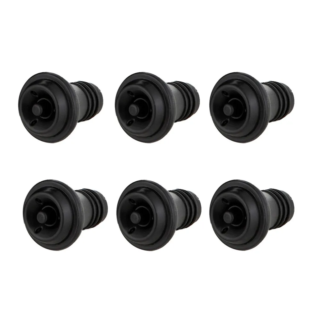 1 Set Wine Saver Vacuum Bottle Stopper 6 Caps Sealing Preserver Drinks Hat Silicone Stoppers |