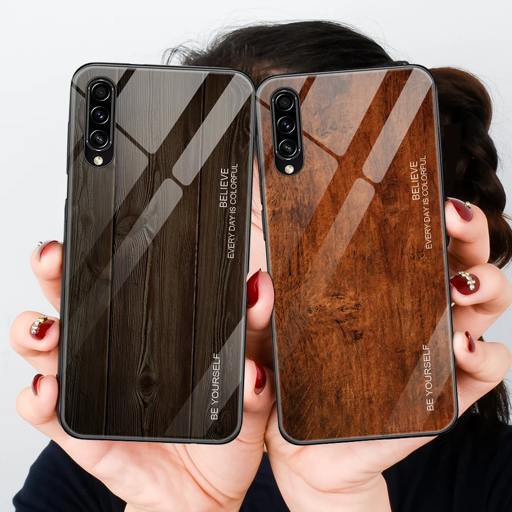 Деревянный чехол из закаленного стекла для телефона Samsung Galaxy A50S A50 S A 50 A30S A30 A20 A10 A40