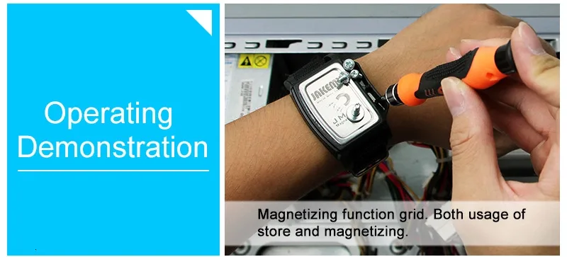 JAKEMY JM-X4 Convenient Professional Magnetizer Strong Magnetic Tool with Watchband for Small Parts Screws Store Collect
