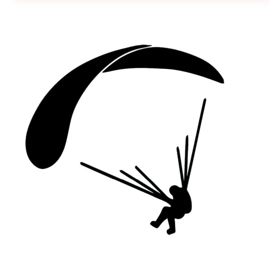 

Funny Car Stickers Styling Decals PLAY COOL Paragliding Cover Scratch Bumper Window Laptop Bodywork Vinyl Car Interior KK10*8cm