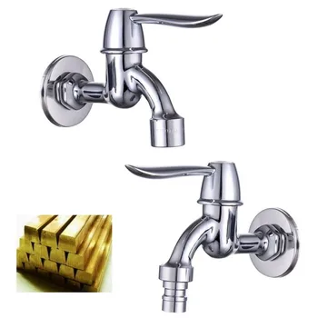 

G1/2 Brass New Wall Mounted Faucet Single Cold Quick Open Lengthen Mop Pool Tap 4'/6' Washing Machine Interface Bibcock