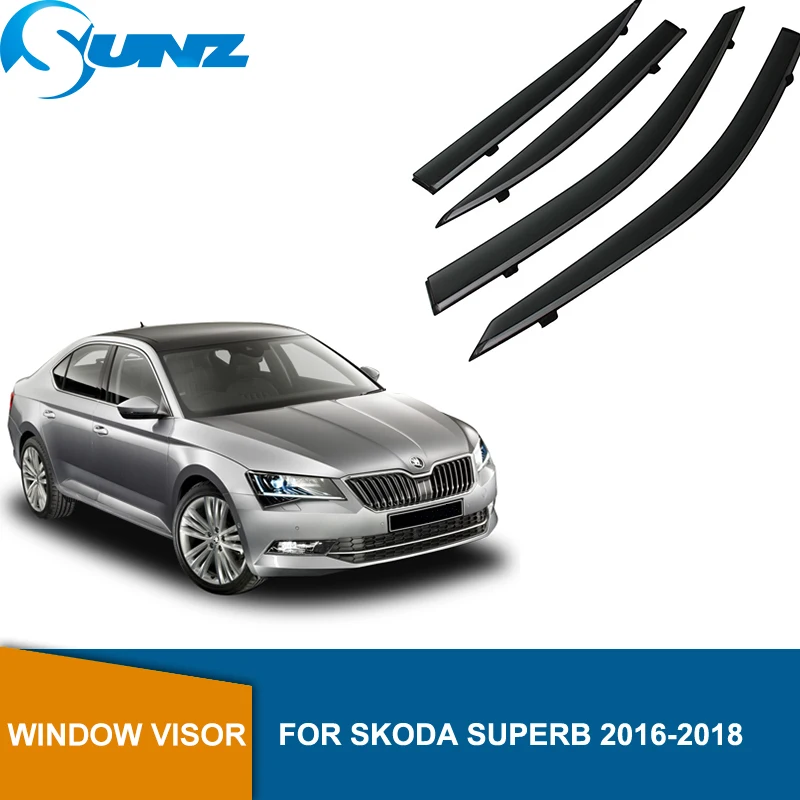 Оконный козырек для Skoda Superb 2018-2016 боковые оконные дефлекторы защита от дождя для Skoda Superb 2018-2016 SUNZ