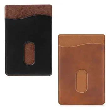 

1PC Leather Card Holder Sticker 3M Adhesives Credit ID Card Mobile Phone Back Pocket Wallet Case Stickers Bag Pouch