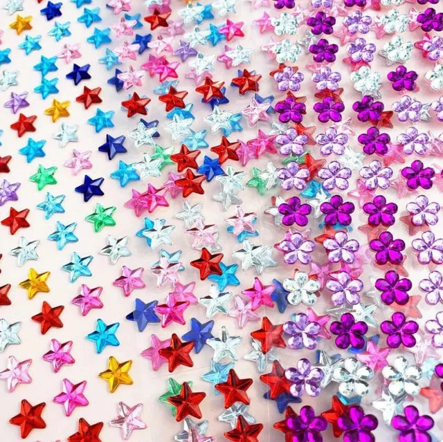 Children Sticker Earrings 3D Gems Girls Sticky Earrings Self-Adhesive  Glitter Craft Crystal Nail Decoration Make-up Stickers - AliExpress