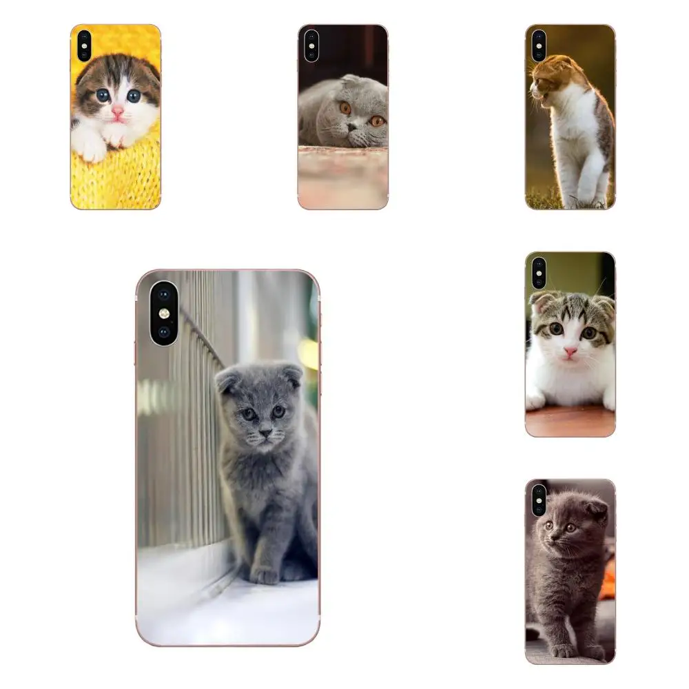 

Beautiful Cute Folds Cat Animal For Huawei Honor Nova Note 5 5I 8A 8X 10 Pro 9X For Moto G G2 G3 G4 G5 G6 G7 Plus