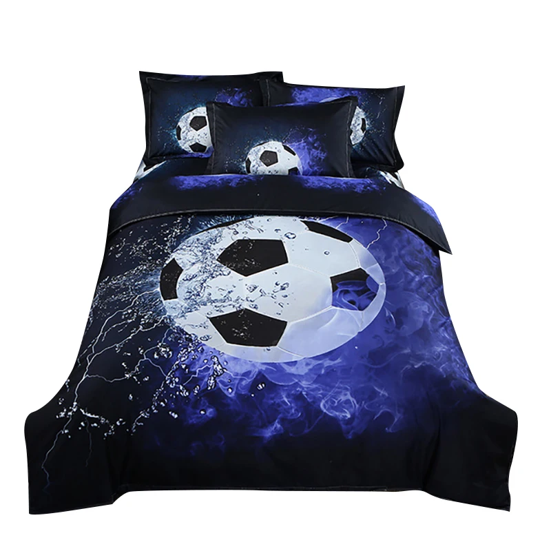 

Bedding Sets 2/3pcs Dream 3D-effect Bed Set Football and Flame + Water Duvet Cover Sets Bed Cover Bed Linen Fire Bedding Kit