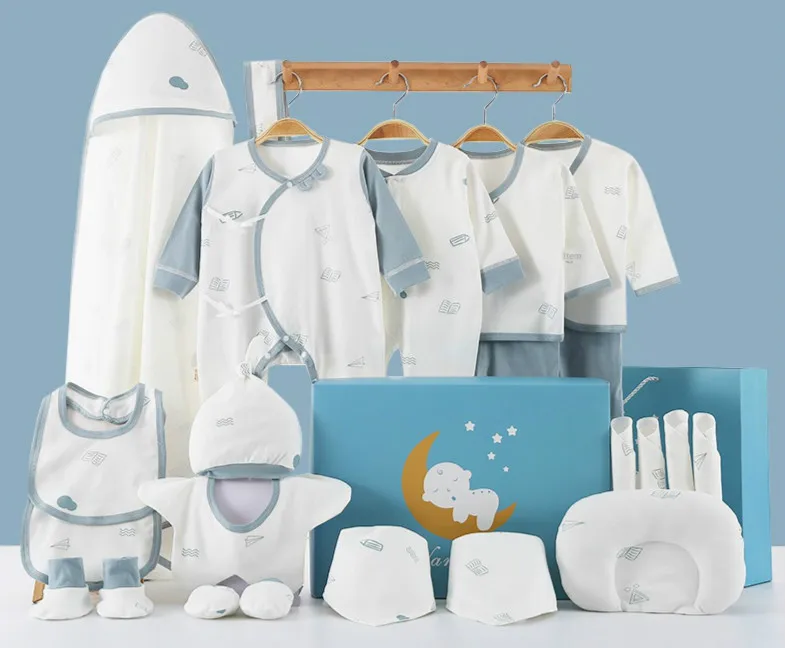 

Baby Clothes Spring and Autumn Pure Cotton Newborn Baby Set Primary for Gift Box Is First Month Supplies Encyclopaedia