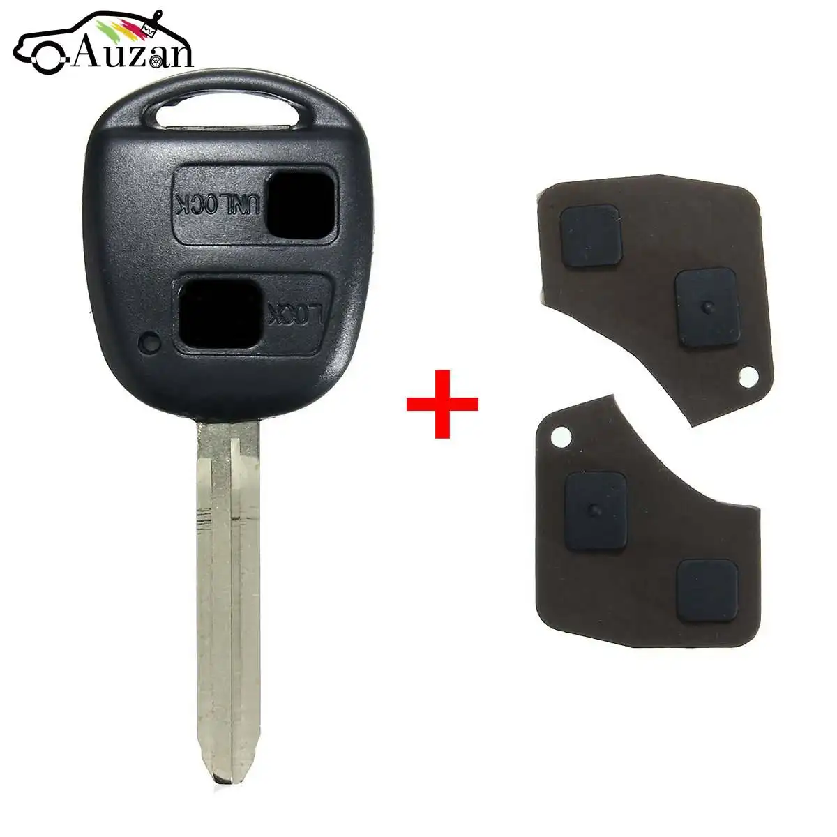 Чехол и накладка на ключ с 2 кнопками для Toyota RAV4 Camry Corolla Prado Avalon 1 комплект|2 button|2