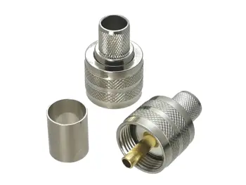 

10pcs connector PL259 UHF male crimp RG8 LMR400 RG213 RG165 RG214 RG393