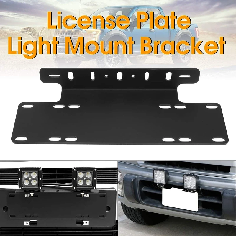 1Pcs Front Bumper License Plate Mounting Bracket for Truck Off-Road SUV 4X4 4WD LED Lights Mount Holder fo | Автомобили и