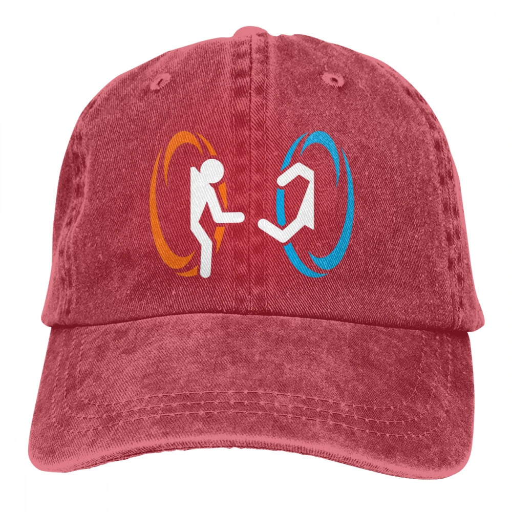 Portal 2 Casquette черные унисекс Мужские Женские джинсовые бейсболка с ремешком кепки регулируемые Гольф папа шляпа