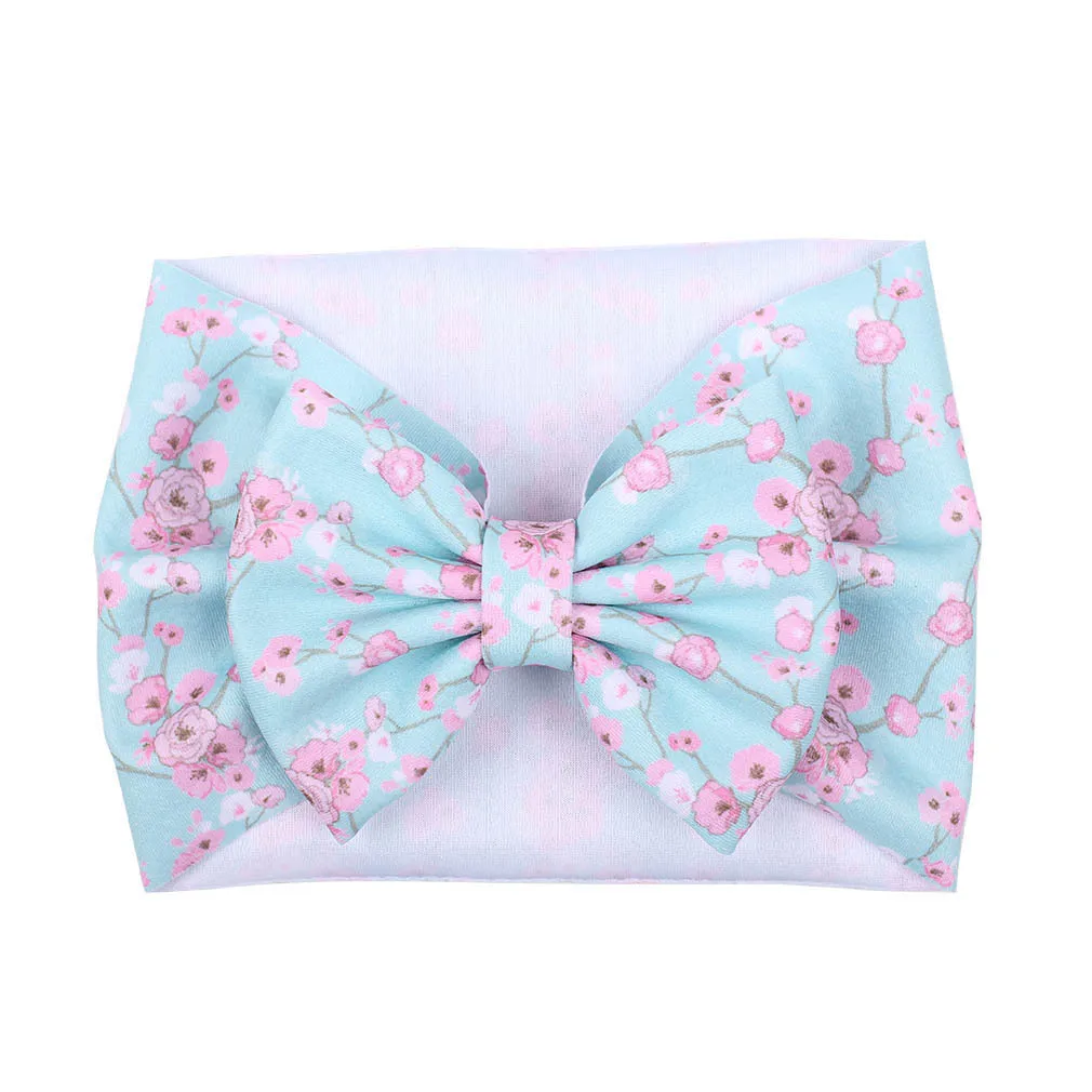 1pcs Flower Boutique Headband 5" Soft Elastic Hair Bows Headwrap Kids Hair Accessories Mujer Bandeau Bebe Fille 33 Colors - Цвет: 4
