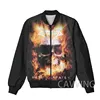 New Fashion  Women/Men's  3D Print  Dismember  Band  Zipper Bomber Jackets Men Overcoat Mens Coat Zip Up Jackets 3