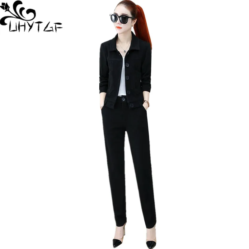 uhytgf-2-piece-set-women-temperament-casual-spring-autumn-two-piece-set-female-lapel-elegant-short-top-tracksuit-ladie-suit-1462