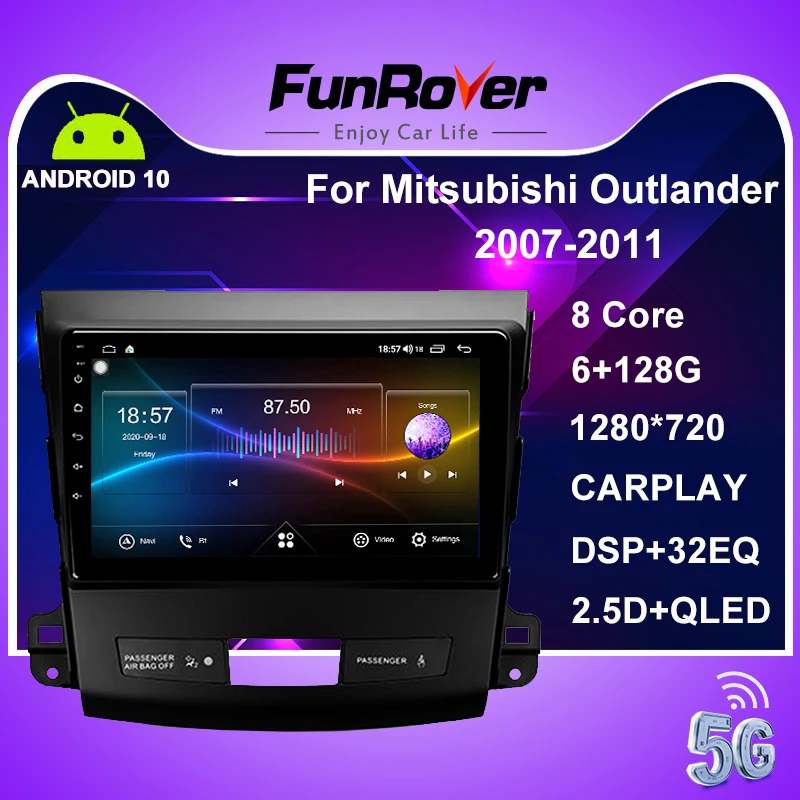 Funrover For Mitsubishi Outlander 2 2011 C-Crosser 2013 4007 2012 Car Radio Multimidia Player Navigation Android Stereo | Автомобили и