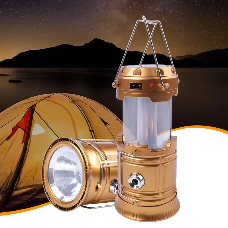 

Outdoor Retractable Camping Flame Light LED Hand Tensile Flashlight Camping Emergency Light