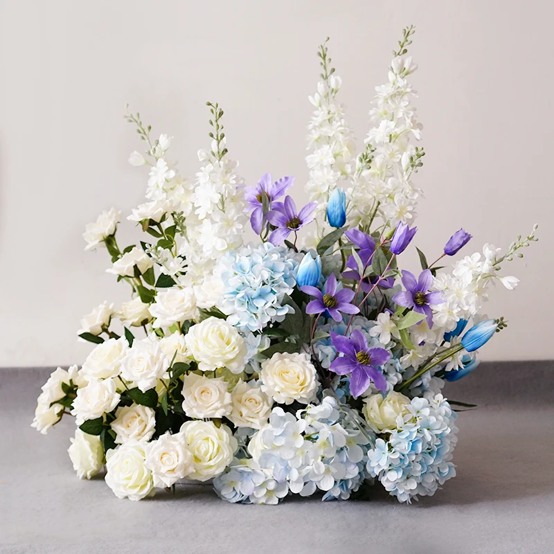 JAROWN Artificial Flower Row Flower Ball Wedding Stage Background Wall Decoration Fake Flowers Wedding Photography Photo Props (4)