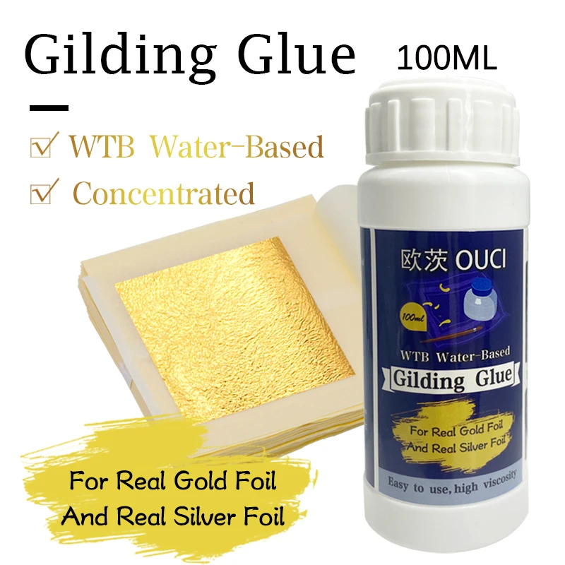 Gilding Glue Gold Leaf Adhesive Water Based Protective Oil 70ml