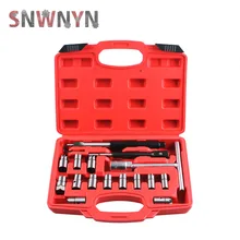 17pcs/set  Diesel Injector Cleaner Clean Carbon Remover Seat Cutter Cutting Tool Set