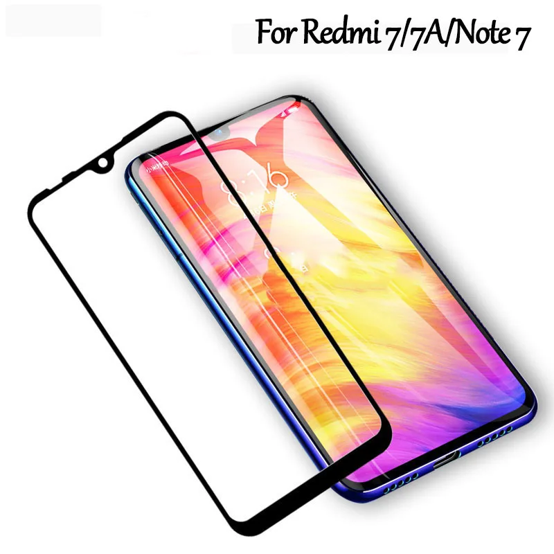 

Glass For Xiaomi redmi 7 7a note 7 Full Tempered Glass screen protector For Redmi 7 7A note7 protective Film Front touch glas