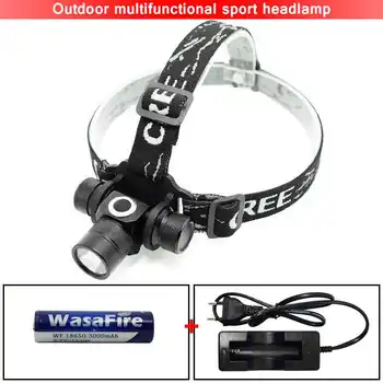 

2000 Lumen XM L2 U2 LED Headlamp Forehead Flashlight Waterproof 18650 Running Headlight LED Head Torch Bike Light with Charger