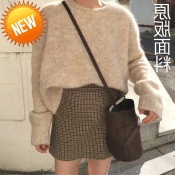 

Winter New Sweater Women Pullover Girls Tops Knitting Vintage Long Sleeve Autumn Elegant Female Knitted Outerwear Warm Sweater