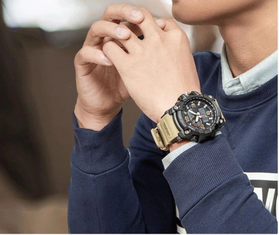 Xiaomi TwentySeventeen цифровые часы для мужчин двойной дисплей Водонепроницаемый Календарь обратного отсчета электронные наружные спортивные часы