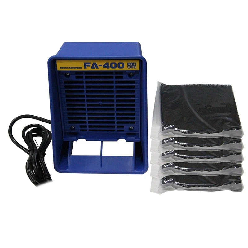 

EU Plug,FA-400 Soldering Iron Smoker ESD Smoke Purifier Smoking Instrument with 5 Activated Carbon Filter Sponge