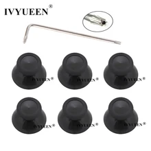 Ivyueen bastão de joystick para xbox, 6 peças, preto, 3d, analógico, para xbox one x elite s slim, controlador analógico, cogumelo com ferramenta,