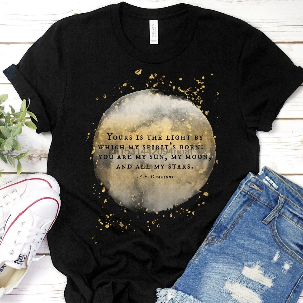 Футболка женская классическая со стихотворением My Sun Moon All Stars EE камерминги |