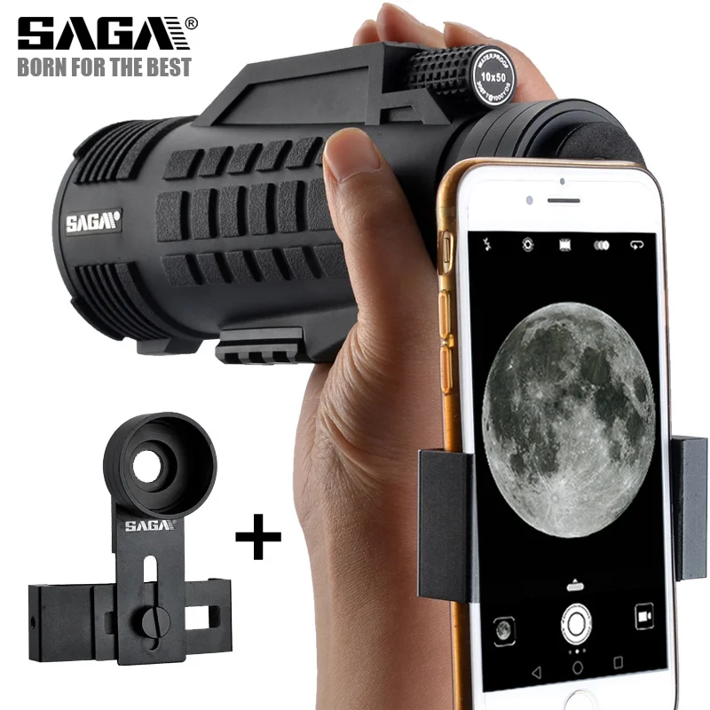 

High power Large Eyepiece Monocular 10x50 12x50 for adults Army Style Telescope Connect Phone Photo Camping Hiking Concert
